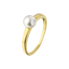 Ring, 14krt.goud met zoetwaterparel 7,8mm.(maat 17,5) - 22065