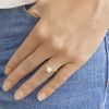 Ring, 14krt.goud met zoetwaterparel 7,8mm.(maat 17,5) - 22065