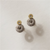 AUDAR Oorknoppen, model 1758D zilver met 18 krt.goud met diamant totaal 0,02ct. - 22366