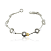 AUDAR Armband, model 1758D zilver/18 krt.goud met 0,01ct.diamant  (lengte:18cm.) - 22368