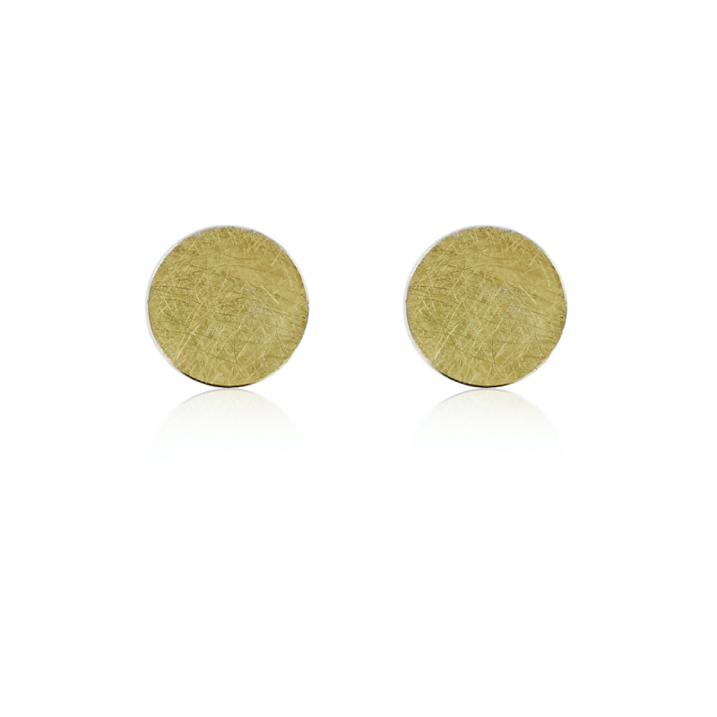 AUDAR Oorknoppen, model 1826 zilver met 18 krt.goud (diameter 9,5mm.) - 22369 AUDAR Oorknoppen, model 1826 zilver met 18 krt.goud (diameter 9,5mm.) - 22369