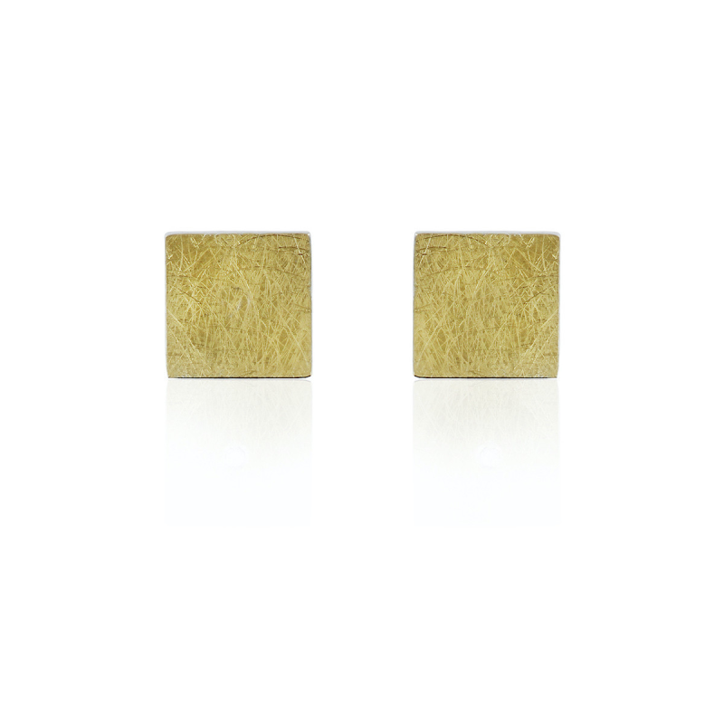 AUDAR Oorknoppen, model 1827 zilver met 18 krt.goud (9mm.) - 22370 AUDAR Oorknoppen, model 1827 zilver met 18 krt.goud (9mm.) - 22370