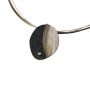 AUDAR Collier met hanger, model 1952 zilver met 18 krt.goud (lengte:43cm.) - 22375