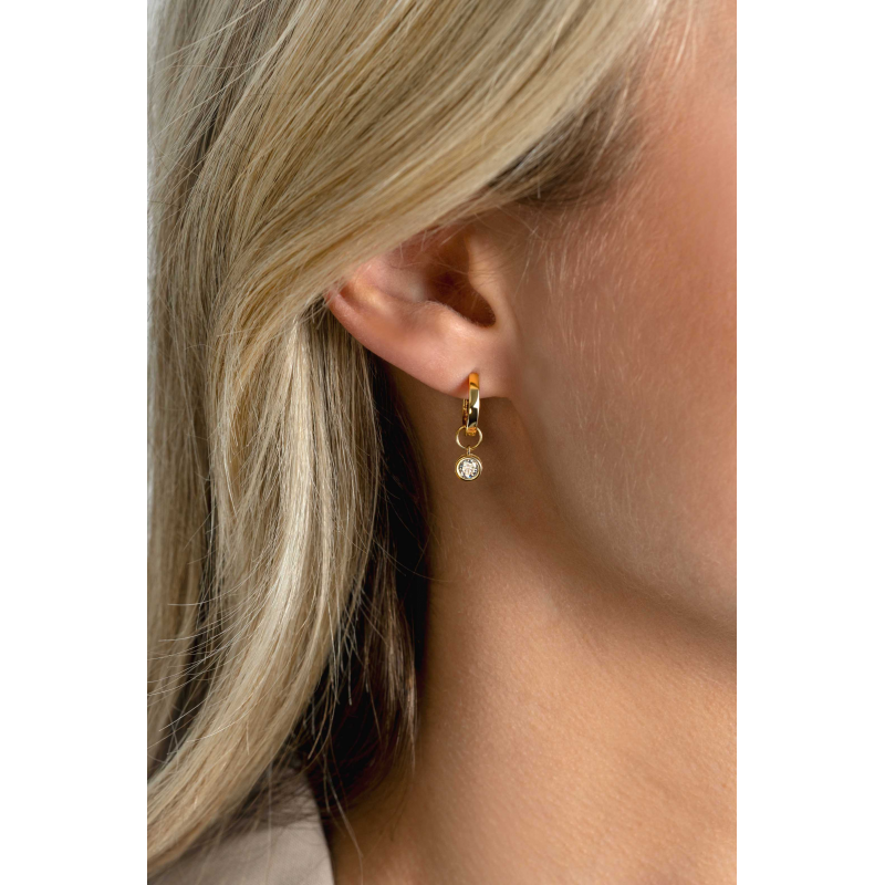 Zinzi Oorbedels, model ZGCH421 14krt.goud met zirconia 5mm. (excl.oorringen) - 22404 Zinzi Oorbedels, model ZGCH421 14krt.goud met zirconia 5mm. (excl.oorringen) - 22404