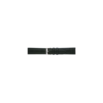 Horlogeband 22mm Zwart, Kroko print - 22414