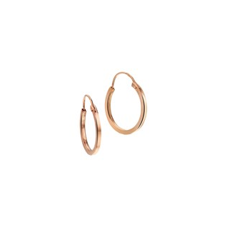 Oorringen,14krt.rose goud (12x1mm.) - 18302 Oorringen,14krt.rose goud (12x1mm.) - 18302