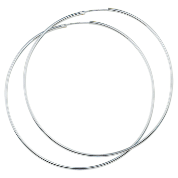 Oorringen, zilver (75x2,1mm.) - 18586 Oorringen, zilver (75x2,1mm.) - 18586