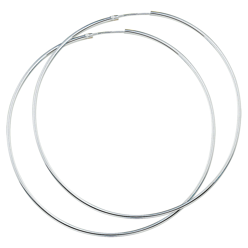 Oorringen, zilver (75x2,1mm.) - 18586
