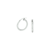Oorringen, zilver gerhodineerd pareldraad (20x2,3mm.) - 18589