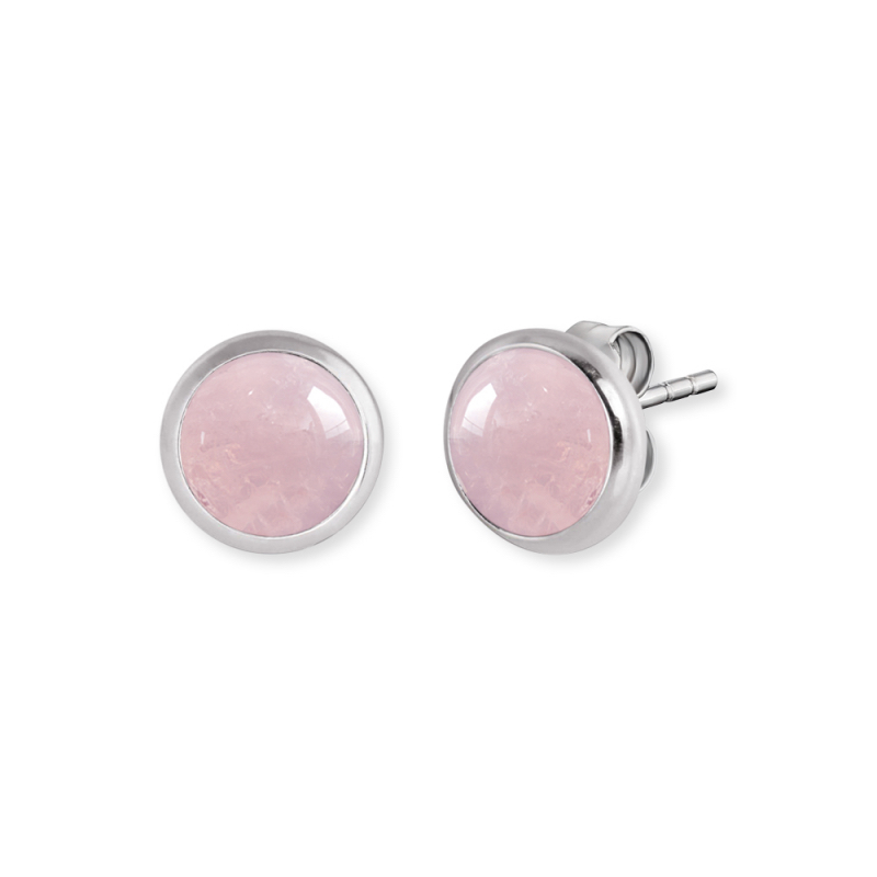 Engelsrufer Oorknoppen, zilver met Rozenkwarts (10mm.) - 18814 Engelsrufer Oorknoppen, zilver met Rozenkwarts (10mm.) - 18814