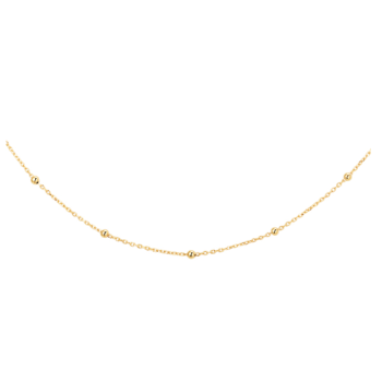 Collier, 14krt.goud met balletjes 2,3mm. (lengte 41-45cm.) - 18878