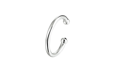 Earcuff, zilver gerhodineerd (13x2mm.) - 18935