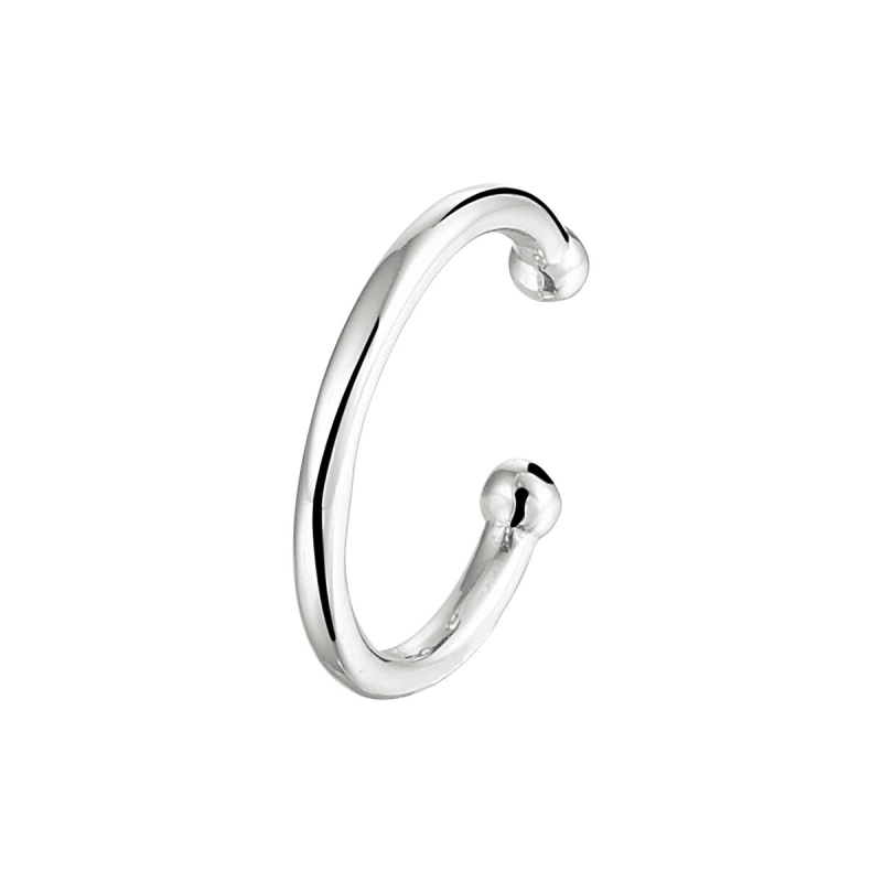 Earcuff, zilver gerhodineerd (13x2mm.) - 18935