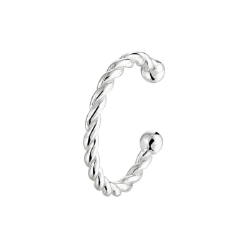 Earcuff, zilver gerhodineerd (13x2mm.) - 18936