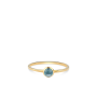 Swing Jewels Ring, 14krt goud met blauw zirkonia 5mm. (maat 54) - 19027
