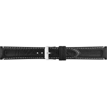 HC Horlogeband, 18mm - D.Bruin - Gevuld - met witte Stiksel - echt Buffelleer - 19590 HC Horlogeband, 18mm - D.Bruin - Gevuld - met witte Stiksel - echt Buffelleer - 19590