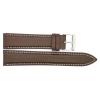 Horlogeband, 20 mm - D.Bruin - Gevuld - met  wtte Stiksel - echt Kalfsleer - 19618