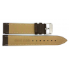 Horlogeband, 20 mm - D.Bruin - Gevuld - met  wtte Stiksel - echt Kalfsleer - 19618