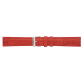 Horlogeband, 20 mm - Rood - Gevuld - met Stiksel - Alligator print - 19626