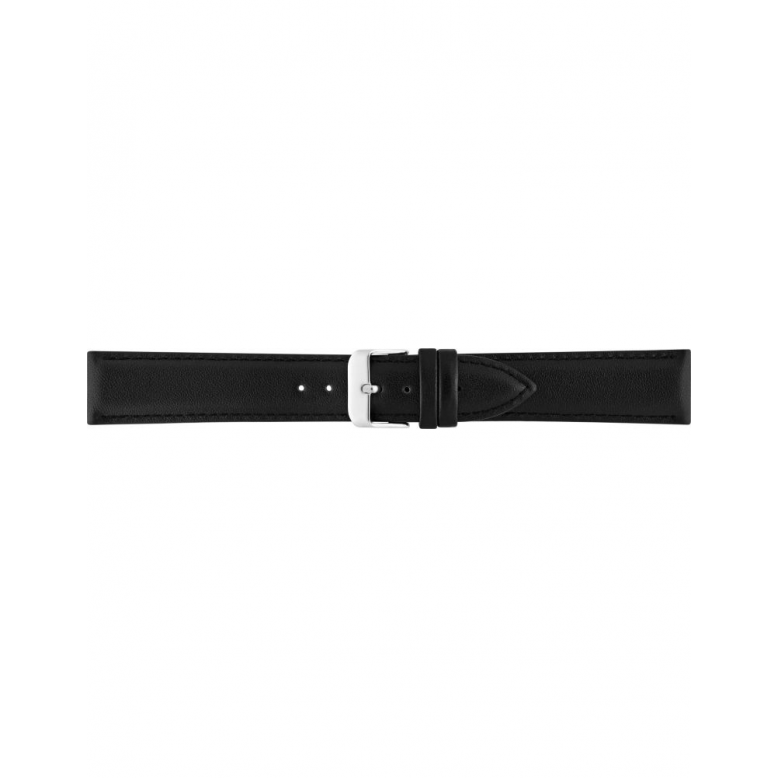 Horlogeband 18mm Zwart XL - 21869