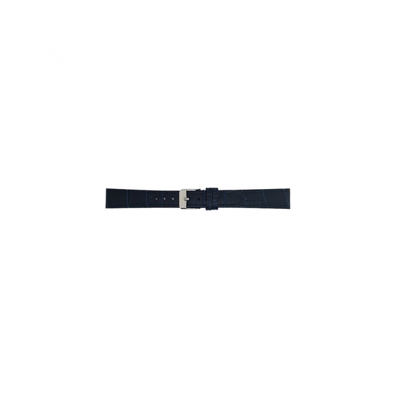 Horlogeband 18mm Blauw Krokodillen print - 21578