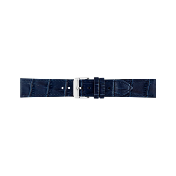 Horlogeband 18mm Blauw Krokodillen print - 21578