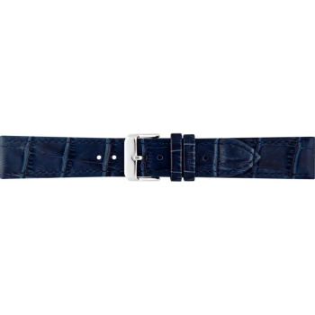 Horlogeband 18mm Blauw Krokodillen print - 21578