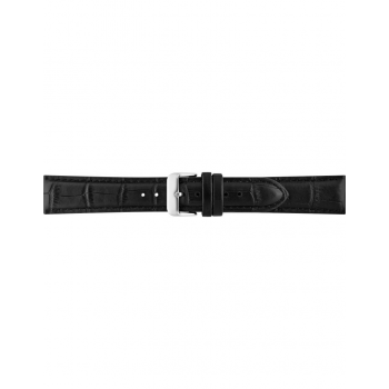 Horlogeband 18mm Zwart Aligator print - 21580