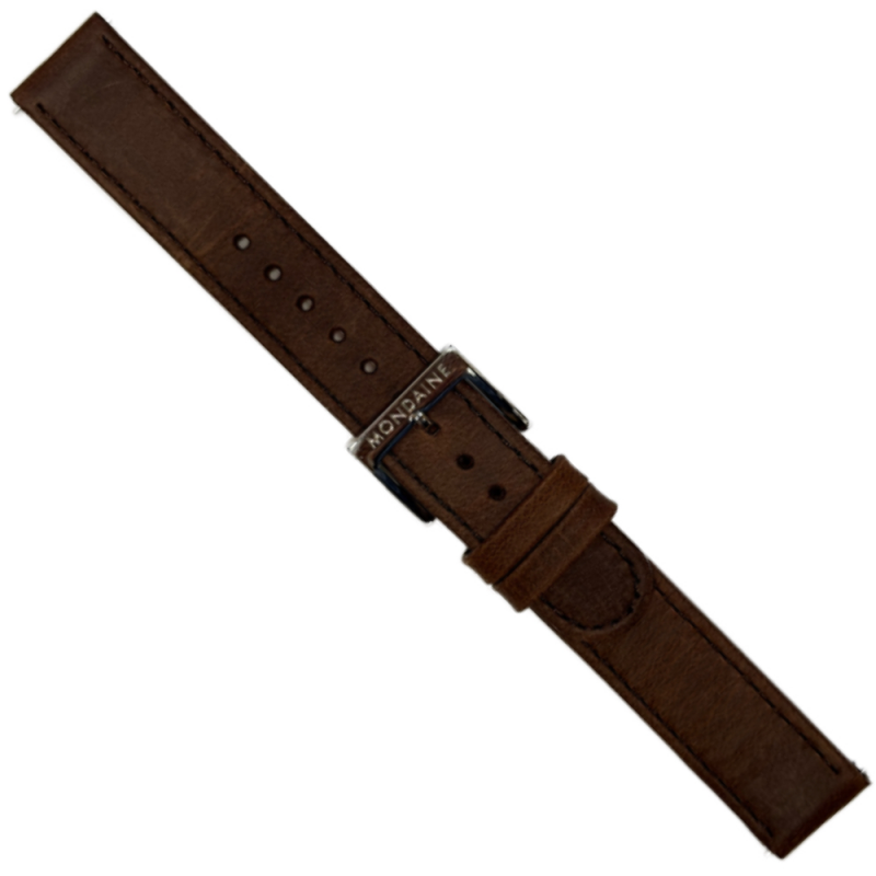 Mondaine Horlogeband, 16mm Bruin L=190mm (model 20239) - 19637