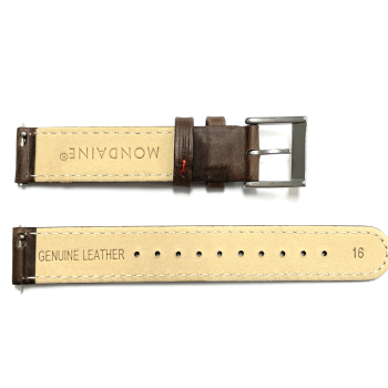 Mondaine Horlogeband, 16mm Bruin L=190mm (model 20239) - 19637