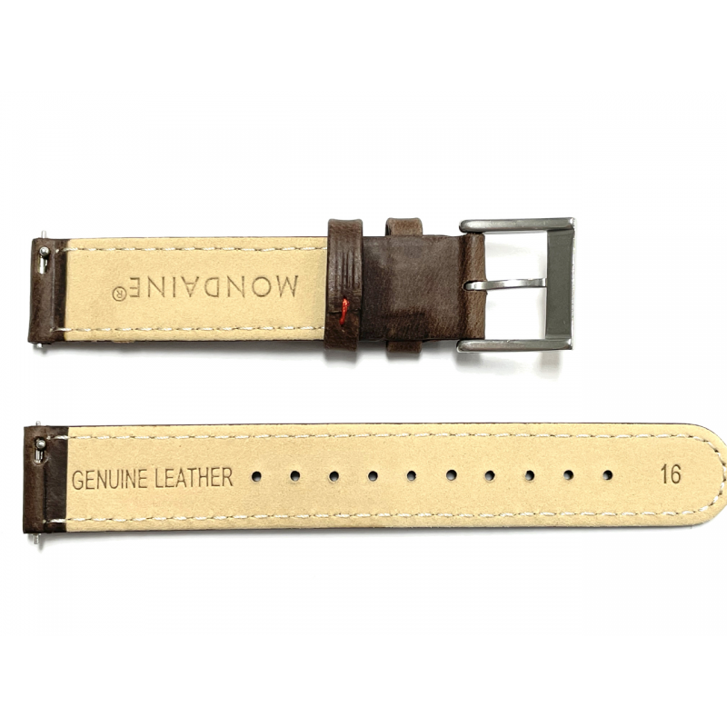 Mondaine Horlogeband, 16mm Bruin L=190mm (model 20239) - 19637