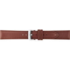 Horlogeband, 20 mm - Bruin - BISON patroonl - echt Kalfsleer - 19767