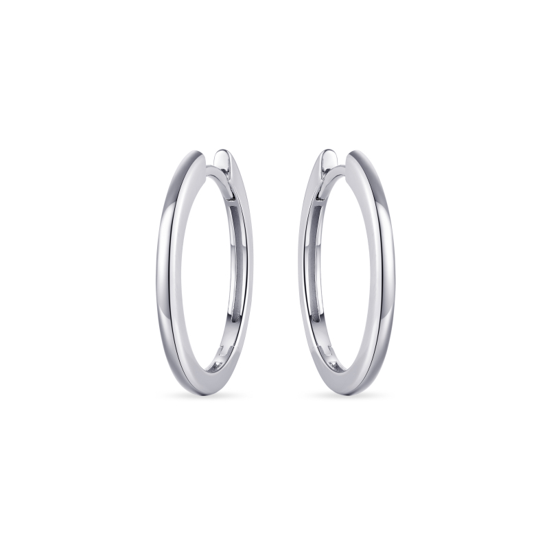 Oorringen, zilver (2x22mm) - 20095