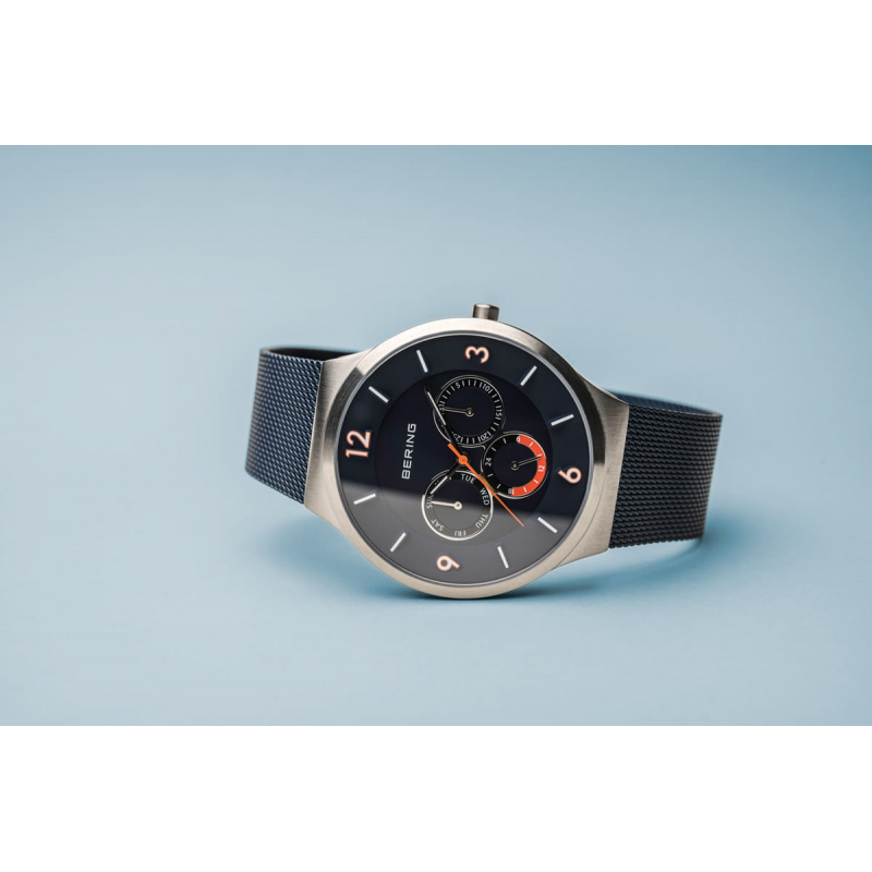Bering Herenhorloge Quartz, model 33441-307, Blauw. - 20154