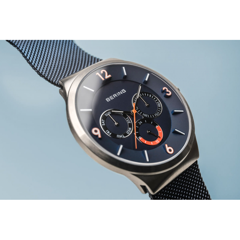 Bering Herenhorloge Quartz, model 33441-307, Blauw. - 20154