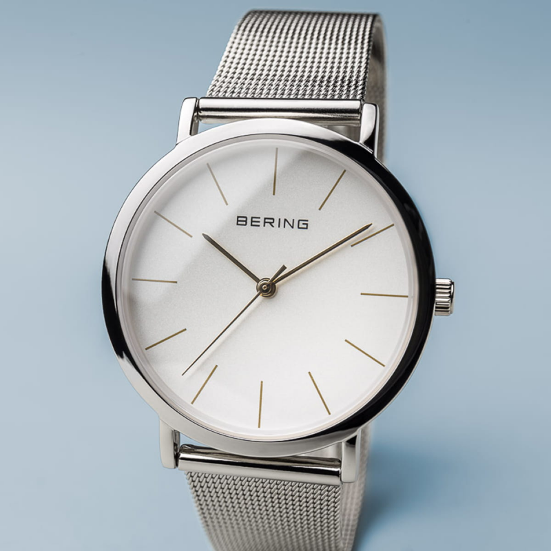 Bering Dameshorloge Quartz, model 13436-001 Staal - 20164