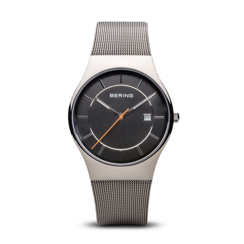 Bering Herenhorloge Quartz, model 11938-007 staal/grijs. - 20259