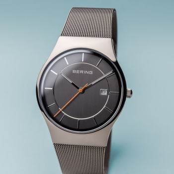 Bering Herenhorloge Quartz, model 11938-007 staal/grijs. - 20259