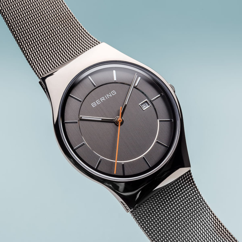 Bering Herenhorloge Quartz, model 11938-007 staal/grijs. - 20259