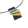 AUDAR Collier met hanger, model 1853 zilver met 18 krt goud 25x34mm. (lengte:45cm.) - 20362