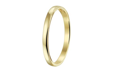 HC Ring, 14 krt. goud aanschuifring 2mm. (maat 17) - 20396