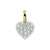 Hanger, 14krt.goud hart met zirconia (10mm.) - 20595