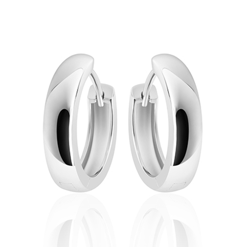 Oorringen, zilver (4x18mm) - 20428