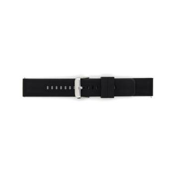 Horlogeband 20mm Zwart, silicone - 20947