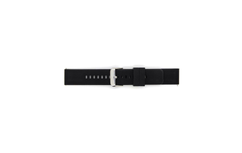 Highly flexible BBS silicone watch strap. Black - 20947