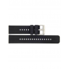 Horlogeband 20mm Zwart, silicone - 20947