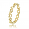 My Bendel Ring, edelstaal verguld. Hartjes 3,5mm (maat 16). - 21154