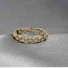 My Bendel Ring, edelstaal verguld. Hartjes 3,5mm (maat 16). - 21154