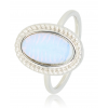 My Bendel Ring, edelstaal. Met Quartz steen (maat 16). - 21169