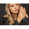 My Bendel Ring, edelstaal. Met Quartz steen (maat 16). - 21169